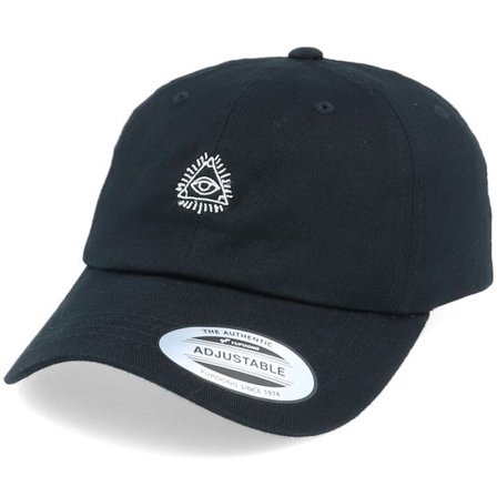 Iconic - Svart unconstructed Keps - Illuminati Organic Black Dad Cap @ Hatstore