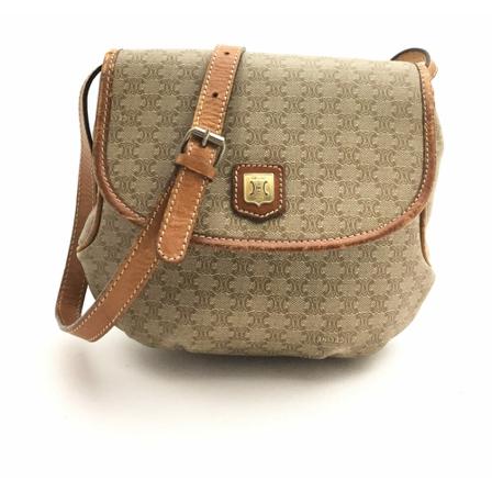 Celine Vintage Celine Beige PVC Side Taske inbo, Dame Vintage Tasker, Størrelse: ONE Size
