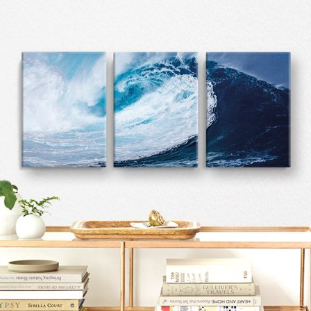 Lærredsbillede / Lærredstryk - Hav - 90x40 cm - Lærred