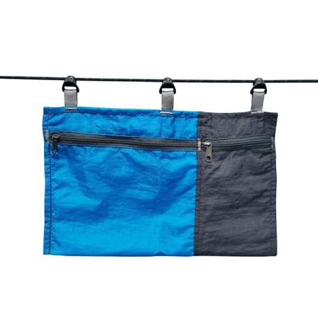 Diverse Hållare Förvaringsväska Hängmatta Organizer Hängpåse Utomhus Mesh Multifunktionsklättring Bärbar Vikbar Blå blue black