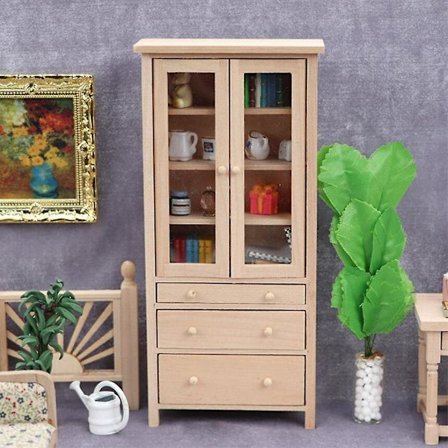 1/10 Skalig Dockhus Miniatyr Bokhylla Dockhus Möbel Tillbehör Skåp För Unisex Barn