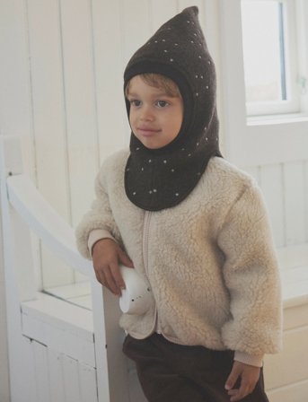 Huttelihut Jacket Wool Teddy W. Lining - Cream - 116