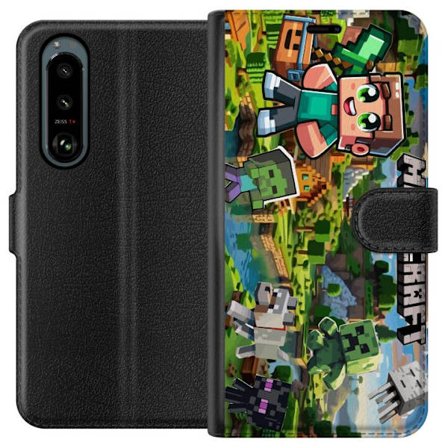 Kompatibelt Lommeboketui til Sony Xperia 5 III Lady Gaga The Fame svartvit portrett med store solbriller i minimalistisk pop estetikk