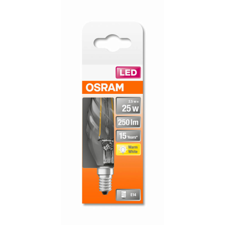 Osram Led classic Bw 25 2.5 W/2700K Klar E14