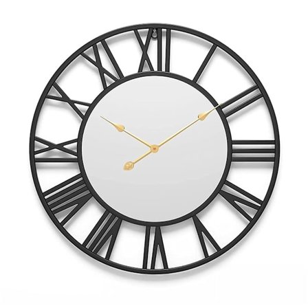 Stor vægur stue dekoration vintage spejl ur med romertal lydløs ikke-tikende ur til stue dekoration køkken soveværelse