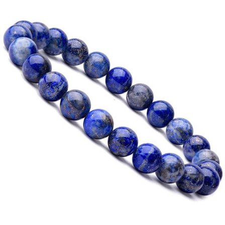 Luonnollinen 8mm Lapis Lazuli Beads Rannekorut Unisex joustava rannerengas