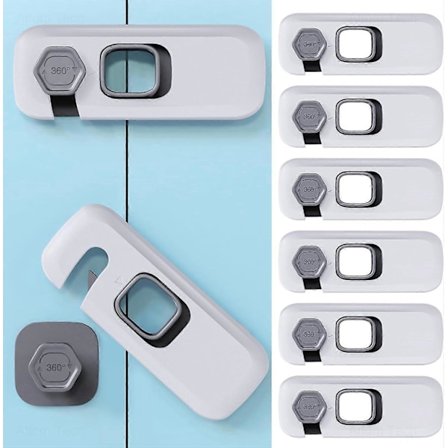 Barnesikring 6 stk vindushåndtak uten boring for sikker hjemmebeskyttelse.