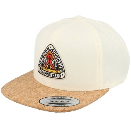 Wild Spirit - White snapback Lippis - Camping Adventure Natural White/Cork Snapback @ Hatstore