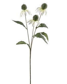 Kunstig plante snittblomst solhatt 48 cm 1-pakning Hvit