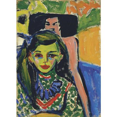 Fränzi In Front Of Carved Chair,, Ernst Ludwig Kirchner Brun