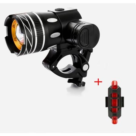 Z30 15000lm T6 LED-ljus Cykel/Cykel/ Set USB Uppladdningsbar Pannlampa/Ficklampa Vattentät Zoombar cykelljus Front light +928 tail light
