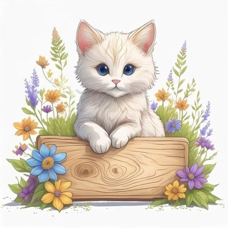 Söt Katt Affisch A4