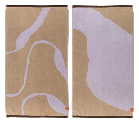 Mette Ditmer Guest Towel Sand / Lilac 2-Pack, Tøj & Bolig, Boligtekstiler, Håndklæder