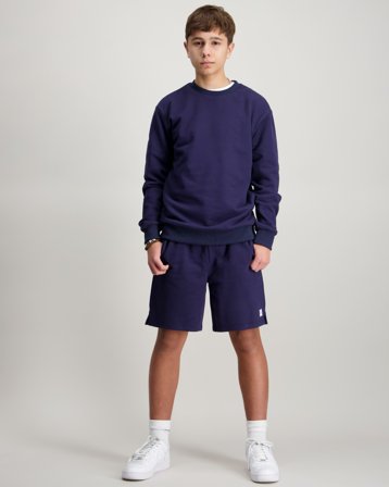 Zeke Essential Logo Print Sweat Shorts Blauw Shorts Jongens - Kids Brand Store