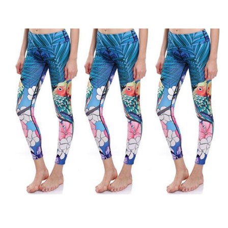 Tropisk Fågel Yoga Leggings
