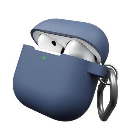KeyBudz Elevate Series-deksel med nøkkelring for Airpods 4. generasjon - blå