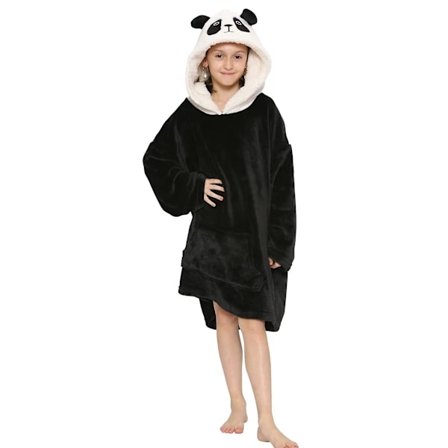 Unisex Oversized Hættetrøje Panda Snuggle