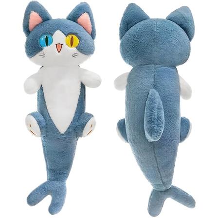 Sød Haj Kat Plys Pude Lang Tegneserie Killing Udstoppede Dyr Legetøj Kawaii Krop Søvn Plys Legetøj Børn Gaver 19,6 tommer