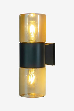 Aneta Lighting - Vegglampe Lysekil utendørs - Svart - Fasadebelysning - Fra Homeroom