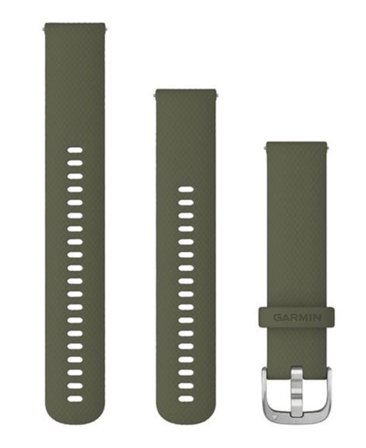 Garmin Quick Release 20 Silikon Silver Gønn