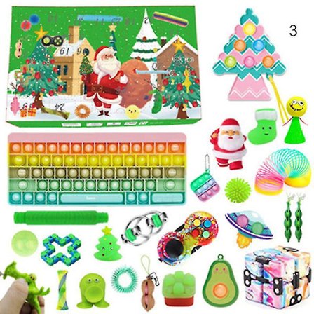 Kreativa dekompressionsleksaker Presentförpackning Jul Countdown Fingertop Leksaker Nyhet Presenter Barn Nya produkter