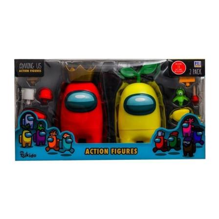 Among Us Action Figurer 17cm 2-pack Red & Yellow Multicolor Red & Yellow