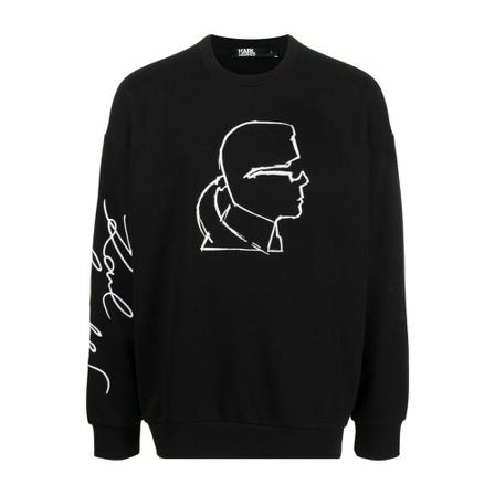 Karl Lagerfeld, Sweatshirts Zwart, Heren, Maat:S