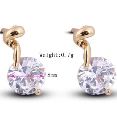 18K Guldfyllda Guld Filled gulddoublé Örhängen CZ