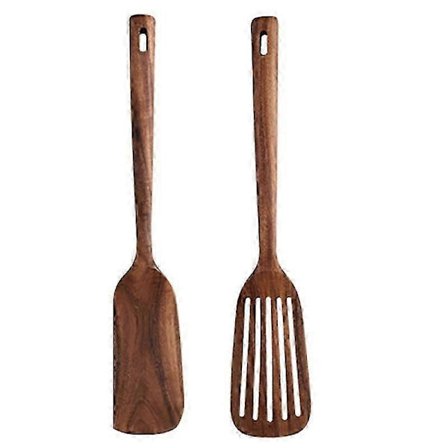 Træ Køkken Køkkenredskaber, 2 stk Træskeer og Spatel til Madlavning, Elegant, Køkkenudstyr til Hjemmet
