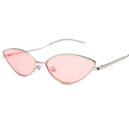 Cat Eye Metal aurinkolasit Designer aurinkolasit SILVER-PINK