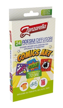 Zanzarella Comics Art 24 Adesivi Antizanzare