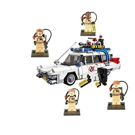 Varastossa MOC Yhteensopiva 21108 Ghostbusters Ecto-1 Elokuva-auto Rakennuspalikat DIY Lelut Kokoamismalli Lapsille Pojat Tytöt Lahjat Z