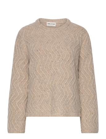 Esflen Ls Crewneck Knit F Beige Enkel Studio