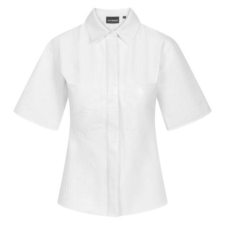 Han Kjøbenhavn Fitted Shirt Short Sleeve Hvid, Dame Kimono