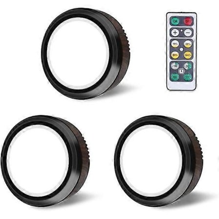 Bänkbelysning Batteridriven. LED Puck Lampa med Fjärrkontroll Gåva-FA-