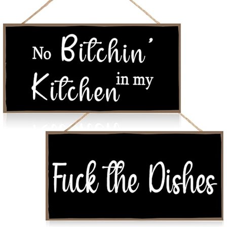 Morsom Kjøkken Skilt Plate Henge Veggkunst Skilt Ingen Klaging I Mitt Kjøkken