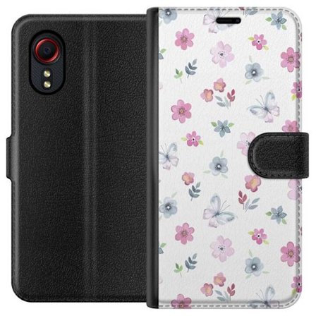 Plånboksfodral till Samsung Galaxy Xcover 5 med Blommor och fjärillar