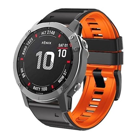 För Garmin Fenix ​​7/7x/6/6x/5/5x 22mm tvåfärgs watch