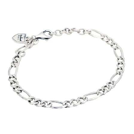 by BILLGREN Silverarmband | Figaro 6 Mm Nobel Accessoarer Herr Silver 19 cm