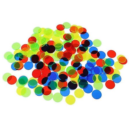 500 st 15 mm Räkna Bingo Chips Bingo Spelkort Plast Bingo Markörer för Karneval Bingo Spel (Slumpmässig Färg) (FMY)