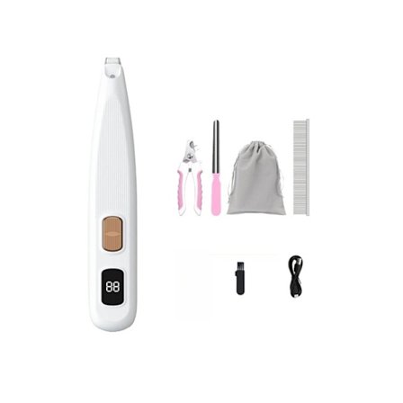 Pet Nail Trimmer Digital Display Rakapparat: Säker och effektiv tassvård för hundar och katter med LED-ljus och USB-ladd