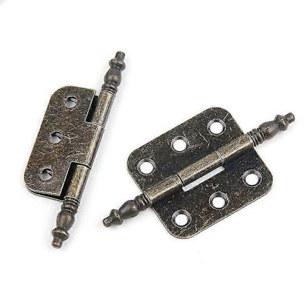 4 stk. antikke hængsler 70*35 mm vintage skabsdørhængsel 6 huller retro hængsler foldende dekorativt hængsel jernhængsel møbeldør antik skuffe skab