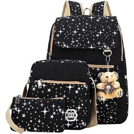 3-delad ryggsäck för flickor för grundskolan, casual skolväskor, ryggsäckar, dagryggsäckar