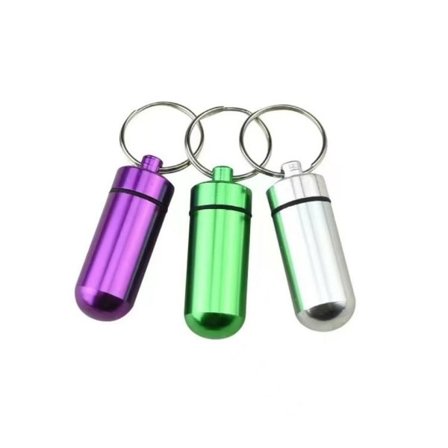 3 stykker bærbar pille æske aluminium pille flaske vandtæt forseglet rejse tilbehør