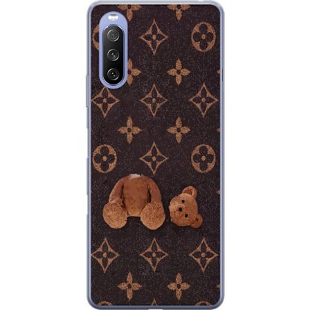 Yhteensopiva Puhelinkuori Sony Sony Xperia 10 III Lite Graafinen monogrammikuvio, jossa taiteellisesti muotoiltu nalle