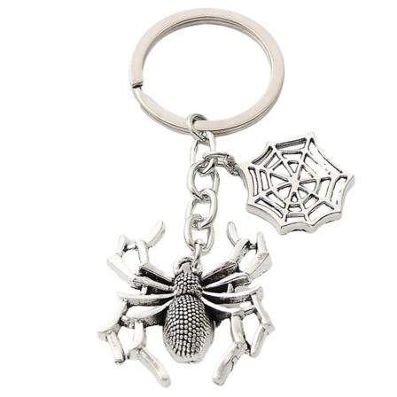 1 st spindelnyckelring charm mode cool halloween present bilnyckelring handväska hänge nyckelring dekoration nyckelhållare