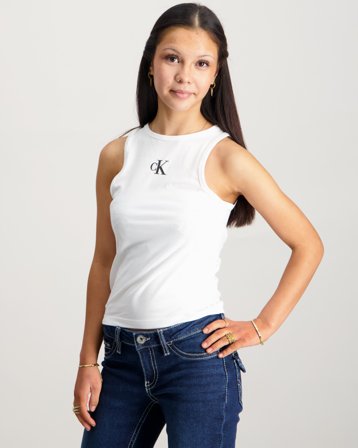 Calvin Klein CK LOGO TANK TOP Weiß Tops/Blusen Mädchen - Kids Brand Store