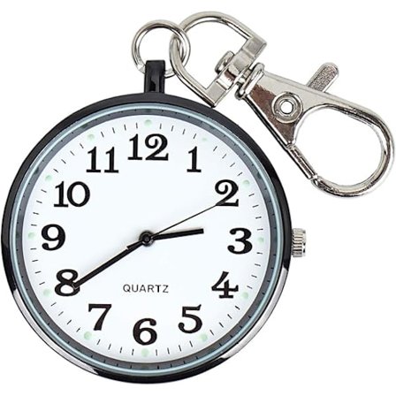 Minimalistinen Erittäin Ohut Avoin Kvartsitasku Kello Avainlukolla Unisex Kannettava Taskukello - Musta