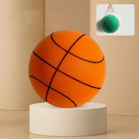 Tyst Basketboll, Tyst Basketboll Dribbling inomhus, Obehandlad Högdensitets Polyuretan Boll [DmS] Orange