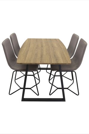 Venture Home - Inca Rektangulært spisesett - Beige - Spisegrupper - Fra Homeroom